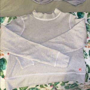 Mockneck fleece sweatshirt